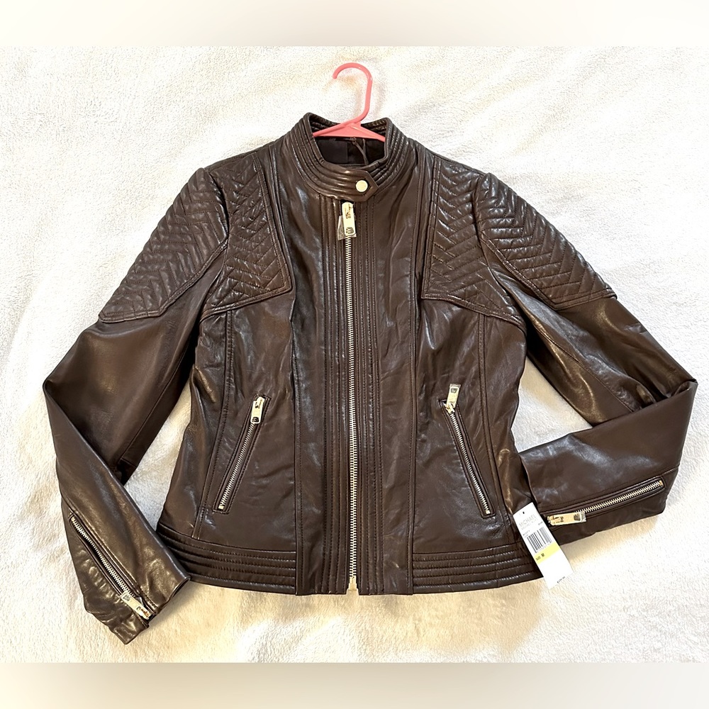 NEW Michael Kors Leather Jacket